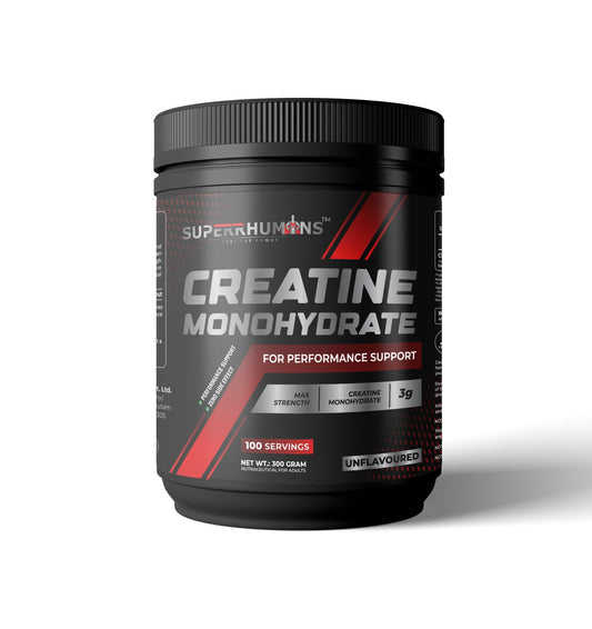 SuperrHumans Creatine Monohydrate (319g, 100 servings)